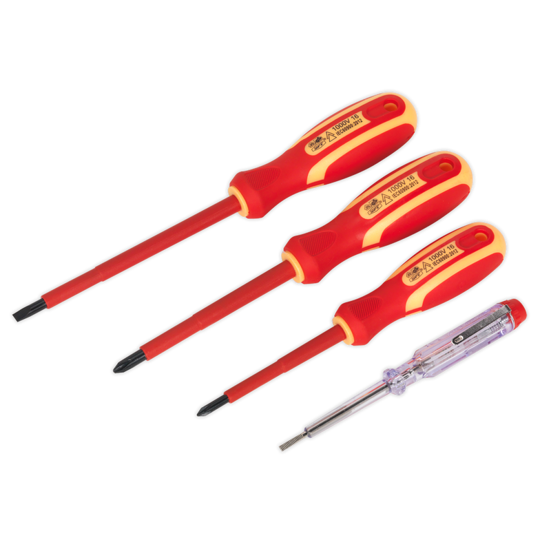 Electrician's Screwdriver Set 4pc VDE Approved | Pipe Manufacturers Ltd..