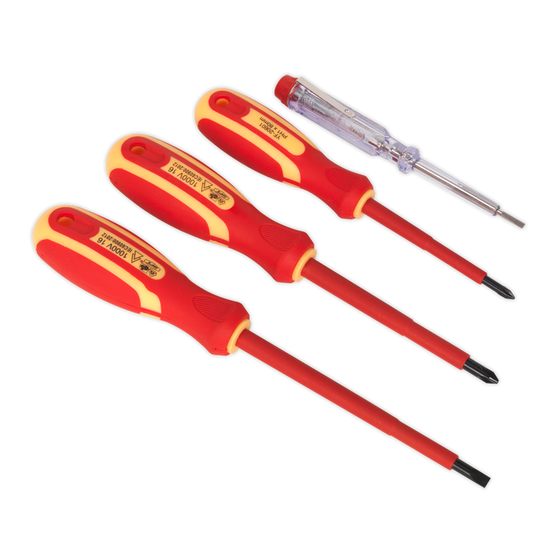 Electrician's Screwdriver Set 4pc VDE Approved | Pipe Manufacturers Ltd..