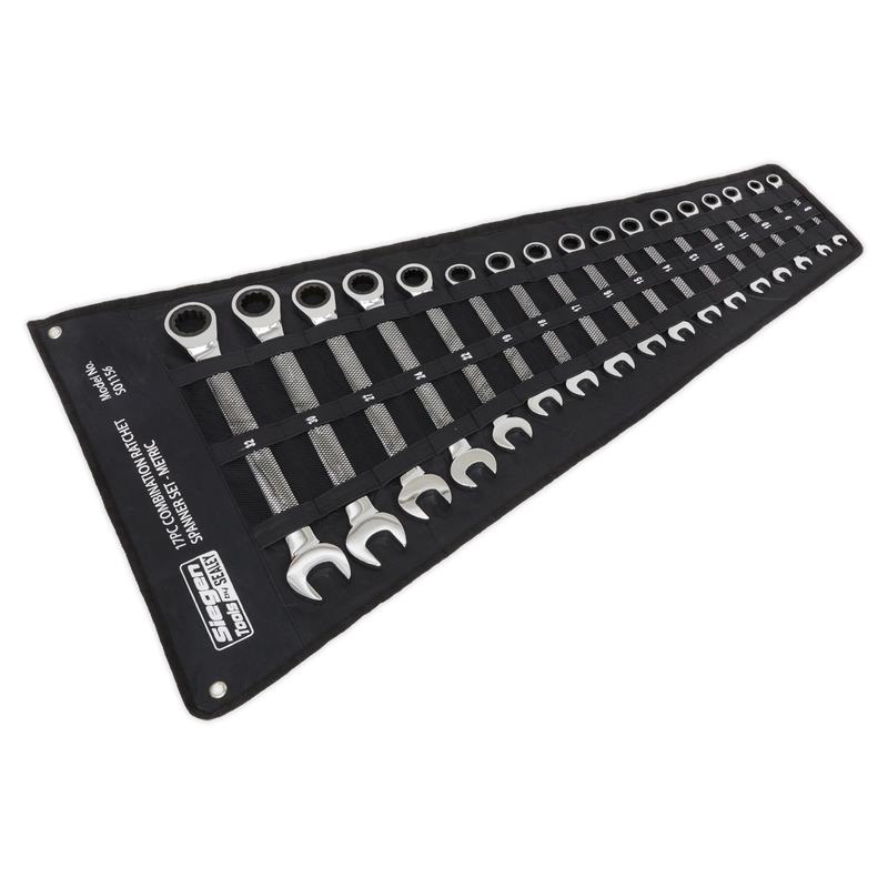 Combination Ratchet Spanner Set 17pc Metric | Pipe Manufacturers Ltd..