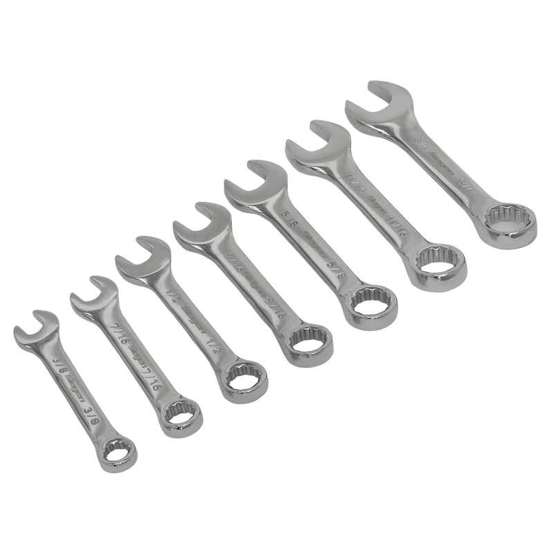 Combination Spanner Set 7pc Stubby Imperial | Pipe Manufacturers Ltd..