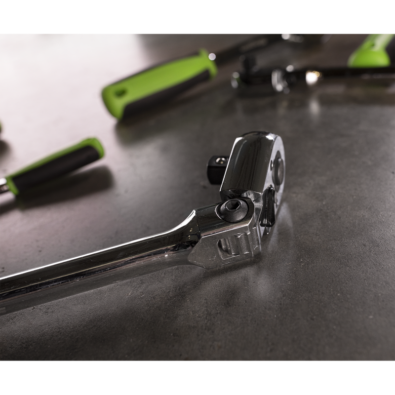 Ratchet Wrench 3/8"Sq Drive Extra Long Flexi-Head Flip Reverse | Pipe Manufacturers Ltd..