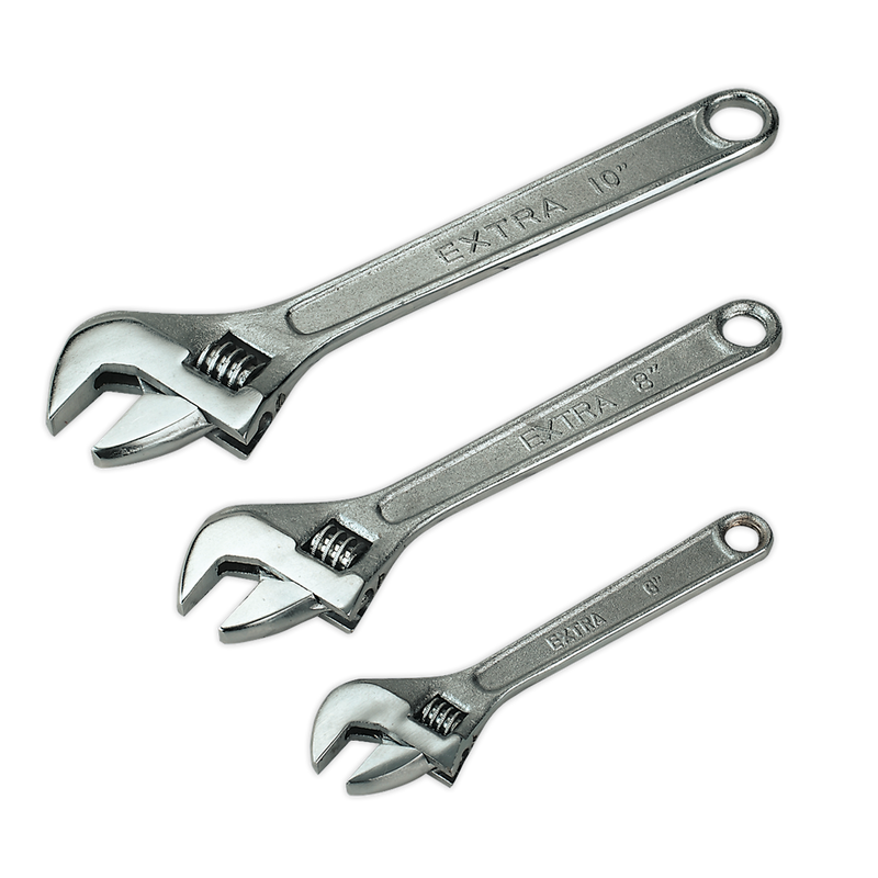 Adjustable Wrench Set 3pc 150, 200 & 250mm | Pipe Manufacturers Ltd..