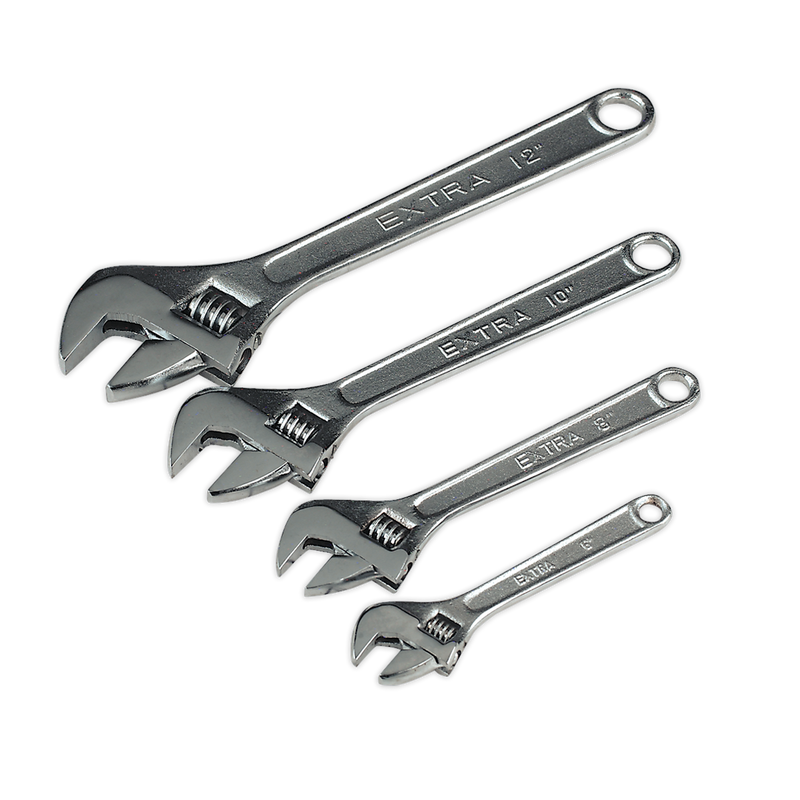 Adjustable Wrench Set 4pc 150, 200, 250 & 300mm | Pipe Manufacturers Ltd..