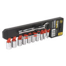 Socket Set 12pc 1/4"Sq Drive 6pt WallDrive¨ Metric | Pipe Manufacturers Ltd..