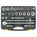 Socket Set 26pc 3/4"Sq Drive 12pt Metric/Imperial | Pipe Manufacturers Ltd..