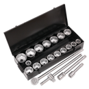Socket Set 21pc 1"Sq Drive 6pt WallDrive¨ Metric | Pipe Manufacturers Ltd..
