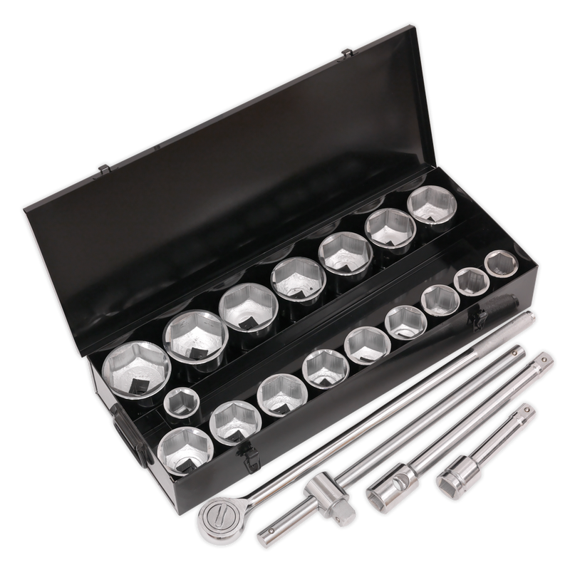 Socket Set 21pc 1"Sq Drive 6pt WallDrive¨ Metric | Pipe Manufacturers Ltd..