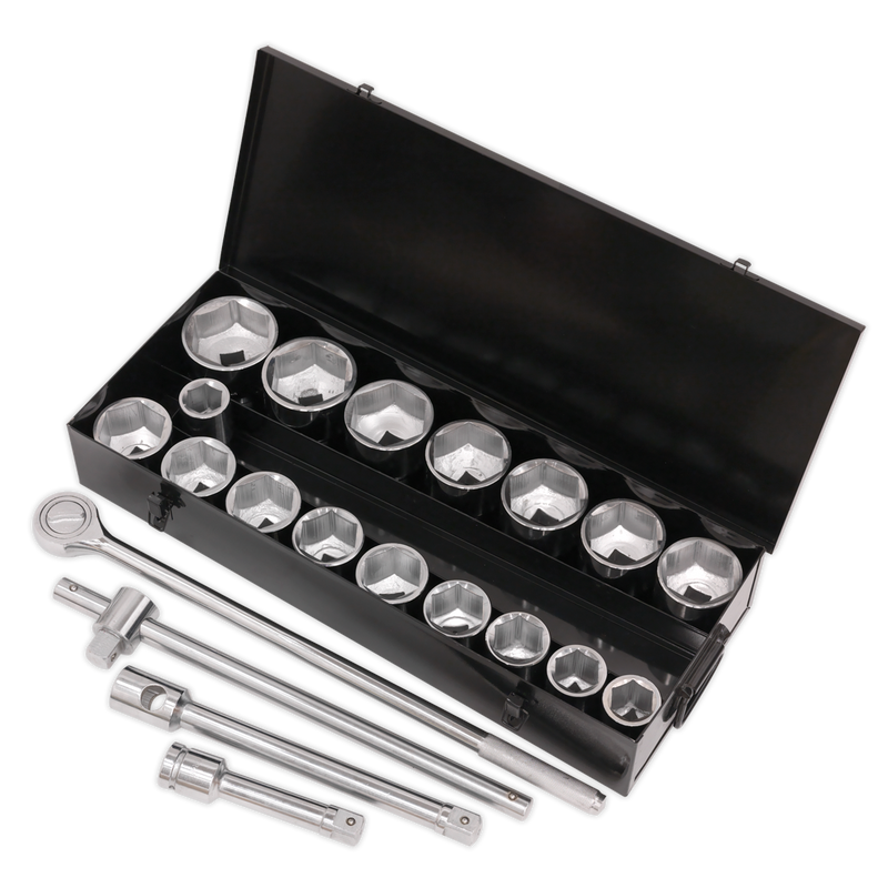 Socket Set 21pc 1"Sq Drive 6pt WallDrive¨ Metric | Pipe Manufacturers Ltd..