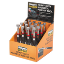 Heavy-Duty Magnetic Pick-Up Tool 3.6kg Capacity Display Box of 16 | Pipe Manufacturers Ltd..