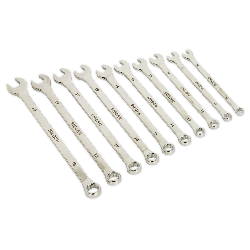 Combination Spanner Set 10pc Extra Long Metric | Pipe Manufacturers Ltd..