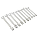 Flexi-Head Socket/Open End Spanner Set 10pc Metric | Pipe Manufacturers Ltd..