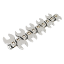 Crow's Foot Open End Spanner Set 10pc 3/8"Sq Drive Metric | Pipe Manufacturers Ltd..