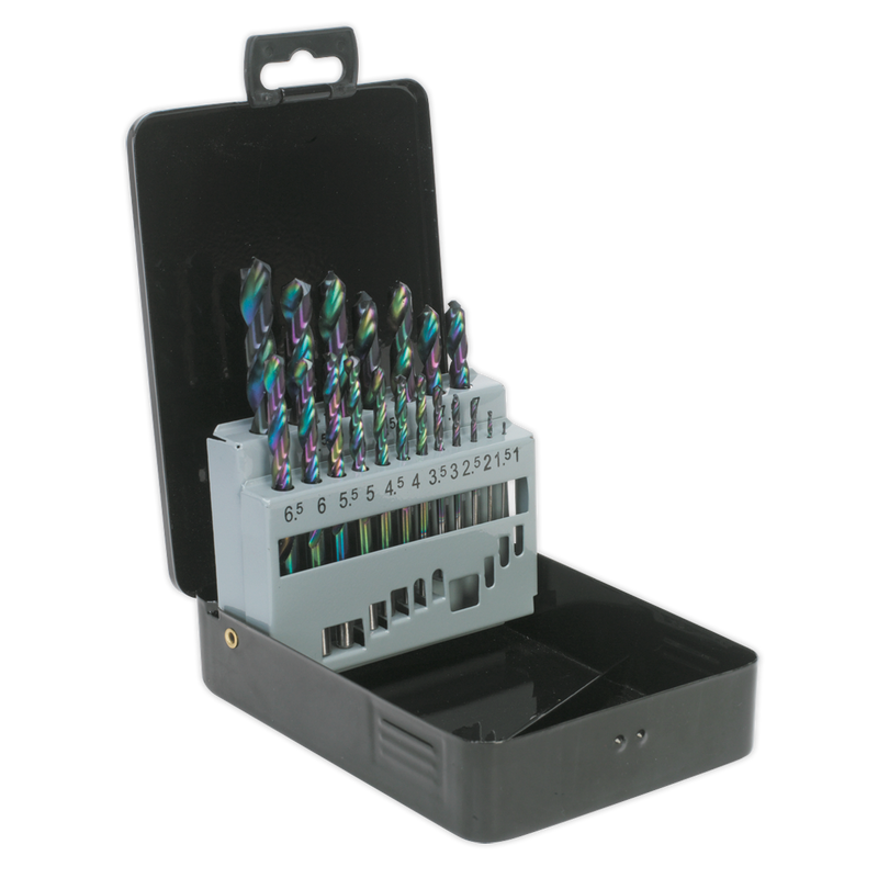 HSS Drill Bit Set 19pc Edge Ground Metric DIN 338 | Pipe Manufacturers Ltd..