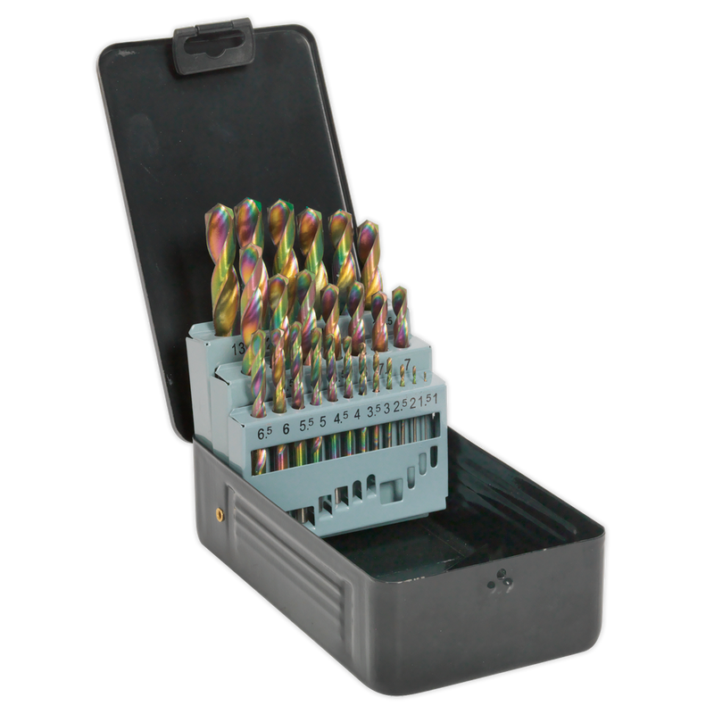 HSS Drill Bit Set 25pc Edge Ground - Metric DIN 338 | Pipe Manufacturers Ltd..