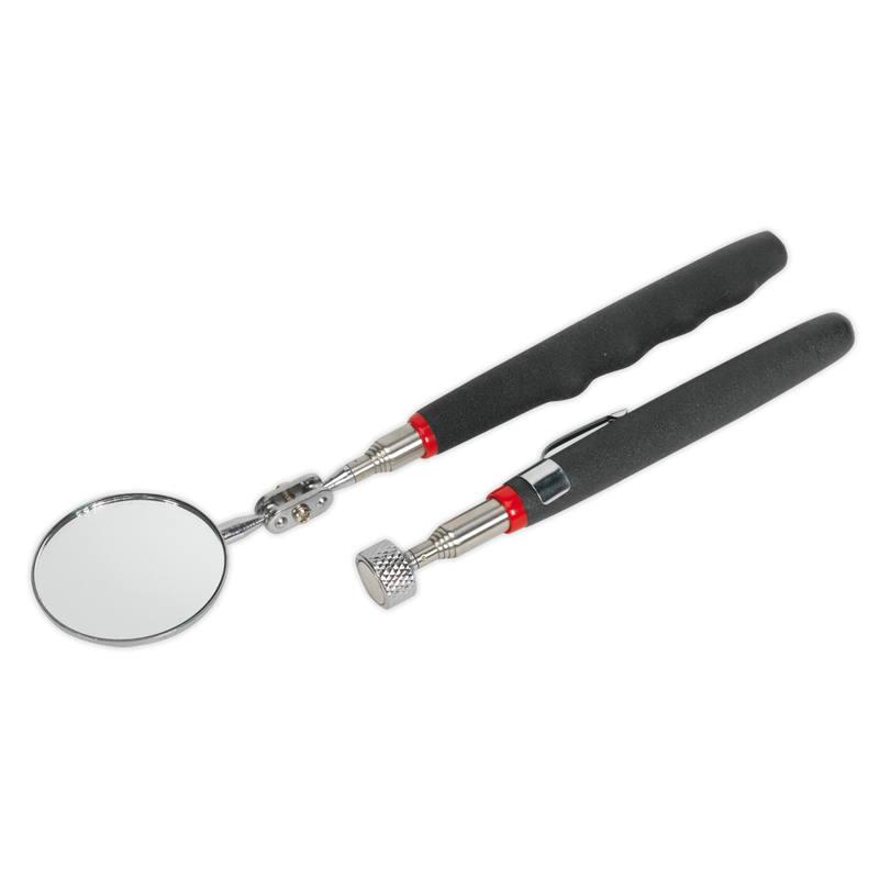 Telescopic Magnetic Pick-Up Tool & Inspection Mirror Set 2pc | Pipe Manufacturers Ltd..