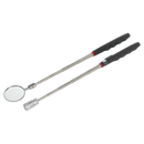 Telescopic Magnetic LED Pick-Up Tool & Inspection Mirror Set 2pc | Pipe Manufacturers Ltd..