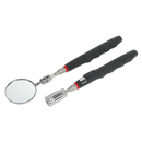 Telescopic Magnetic LED Pick-Up Tool & Inspection Mirror Set 2pc | Pipe Manufacturers Ltd..