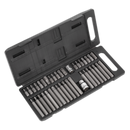 TRX-Star/Hex/Spline Bit Set 40pc 3/8" & 1/2"Sq Drive | Pipe Manufacturers Ltd..