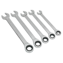 Combination Ratchet Spanner Set 5pc Metric | Pipe Manufacturers Ltd..