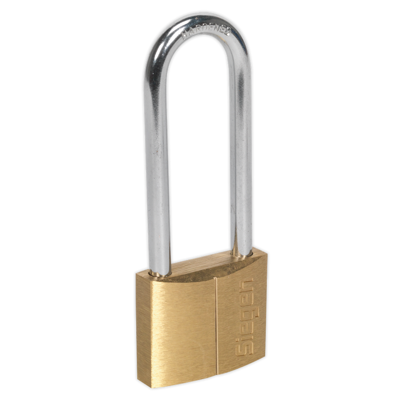 Brass Body Padlock with Brass Cylinder Long Shackle 40mm | Pipe Manufacturers Ltd..