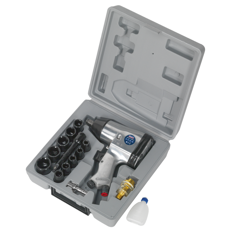 Air Impact Wrench Kit with Sockets 1/2"Sq Drive | Pipe Manufacturers Ltd..
