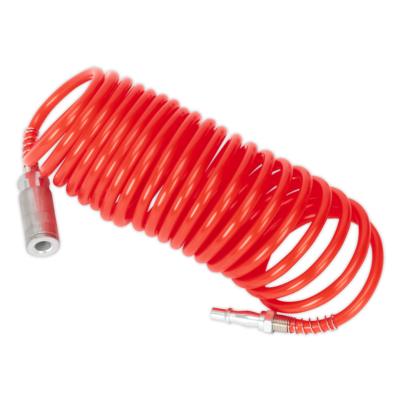 PE Coiled Air Hose 5m x ¯5mm with Couplings | Pipe Manufacturers Ltd..