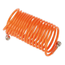 PE Coiled Air Hose 5m x ¯5mm with 1/4"BSP Unions | Pipe Manufacturers Ltd..