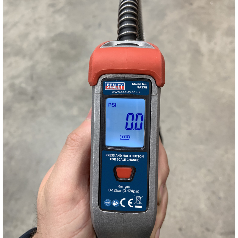Digital Tyre Inflator 2.7m Hose with Clip-On Connector | Pipe Manufacturers Ltd..