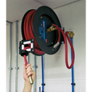 Retractable Air Hose Metal Reel 15m ¯10mm ID Rubber Hose | Pipe Manufacturers Ltd..