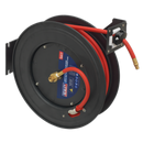 Retractable Air Hose Steel Reel 20m ¯10mm ID Rubber Hose | Pipe Manufacturers Ltd..