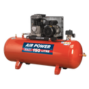 Compressor 150L Belt Drive 2hp with Cast Cylinders | Pipe Manufacturers Ltd..