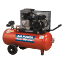 Compressor 50L Belt Drive 2hp with Cast Cylinders & Wheels | Pipe Manufacturers Ltd..