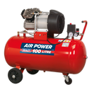 Compressor 100L V-Twin Direct Drive 3hp | Pipe Manufacturers Ltd..
