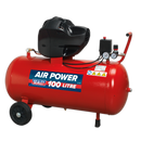 Compressor 100L V-Twin Belt Drive 3hp Oil Free | Pipe Manufacturers Ltd..