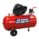 Compressor 100L V-Twin Belt Drive 3hp Oil Free | Pipe Manufacturers Ltd..