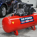 Compressor 150L Belt Drive 3hp with Cast Cylinders | Pipe Manufacturers Ltd..