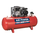 Compressor 200L Belt Drive 3hp with Cast Cylinders | Pipe Manufacturers Ltd..