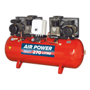 Compressor 270L Belt Drive 2 x 3hp with Cast Cylinders | Pipe Manufacturers Ltd..