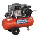 Compressor 50L Belt Drive 3hp with Cast Cylinders & Wheels | Pipe Manufacturers Ltd..