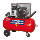 Compressor 100L Belt Drive 3hp with Cast Cylinders & Wheels | Pipe Manufacturers Ltd..