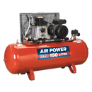 Compressor 150L Belt Drive 3hp with Cast Cylinders | Pipe Manufacturers Ltd..