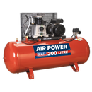 Compressor 200L Belt Drive 3hp with Cast Cylinders | Pipe Manufacturers Ltd..