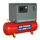 Compressor 200L Belt Drive 3hp with Cast Cylinders Low Noise | Pipe Manufacturers Ltd..