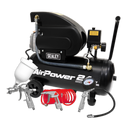 Compressor 24L Direct Drive 2hp with 4pc Air Accessory Kit | Pipe Manufacturers Ltd..