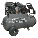 Compressor 100L Belt Drive 3hp with Front Control Panel | Pipe Manufacturers Ltd..