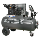 Compressor 150L Belt Drive 3hp with Front Control Panel | Pipe Manufacturers Ltd..