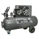 Compressor 200L Belt Drive 3hp with Front Control Panel | Pipe Manufacturers Ltd..