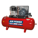 Compressor 200L Belt Drive 5.5hp 3ph 2-Stage with Cast Cylinders | Pipe Manufacturers Ltd..