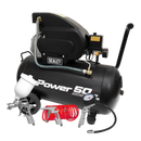 Compressor 50L Direct Drive 2hp with 4pc Air Accessory Kit | Pipe Manufacturers Ltd..