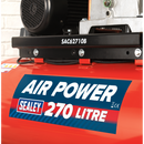 Compressor 270L Belt Drive 10hp 3ph 2-Stage with Cast Cylinders | Pipe Manufacturers Ltd..